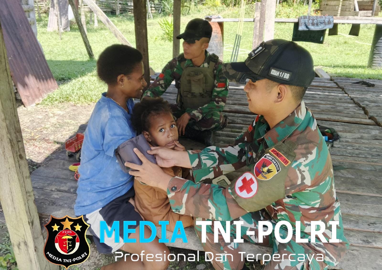 Satgas Yonif 131/Brs Gelar Pelayanan Kesehatan di Kampung Sawiyatami