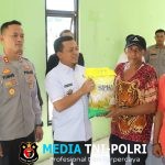 Peluncuran Program Pangan Murah 1 Pekon 1 Ton, Puluhan Warga Pekon Kediri Terima Beras Gratis dari Polres Pringsewu