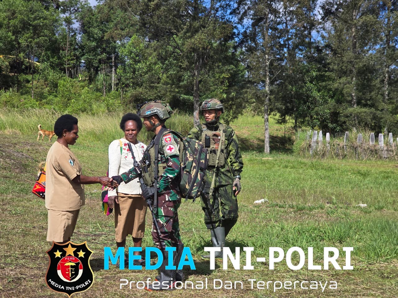 Satgas Yonif 700/Wyc di Pos Gome Sentuhan Kasih di Lembah Gome, Kolaborasi untuk Senyum Warga Papua