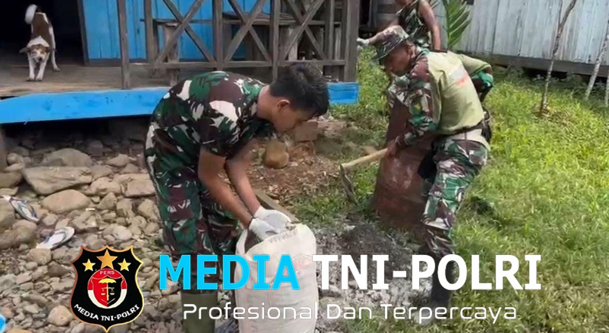 TNI Renovasi Rumah Warga Kampung Beringin, Bukti Tulusnya Pengabdian di Ujung Timur Negeri