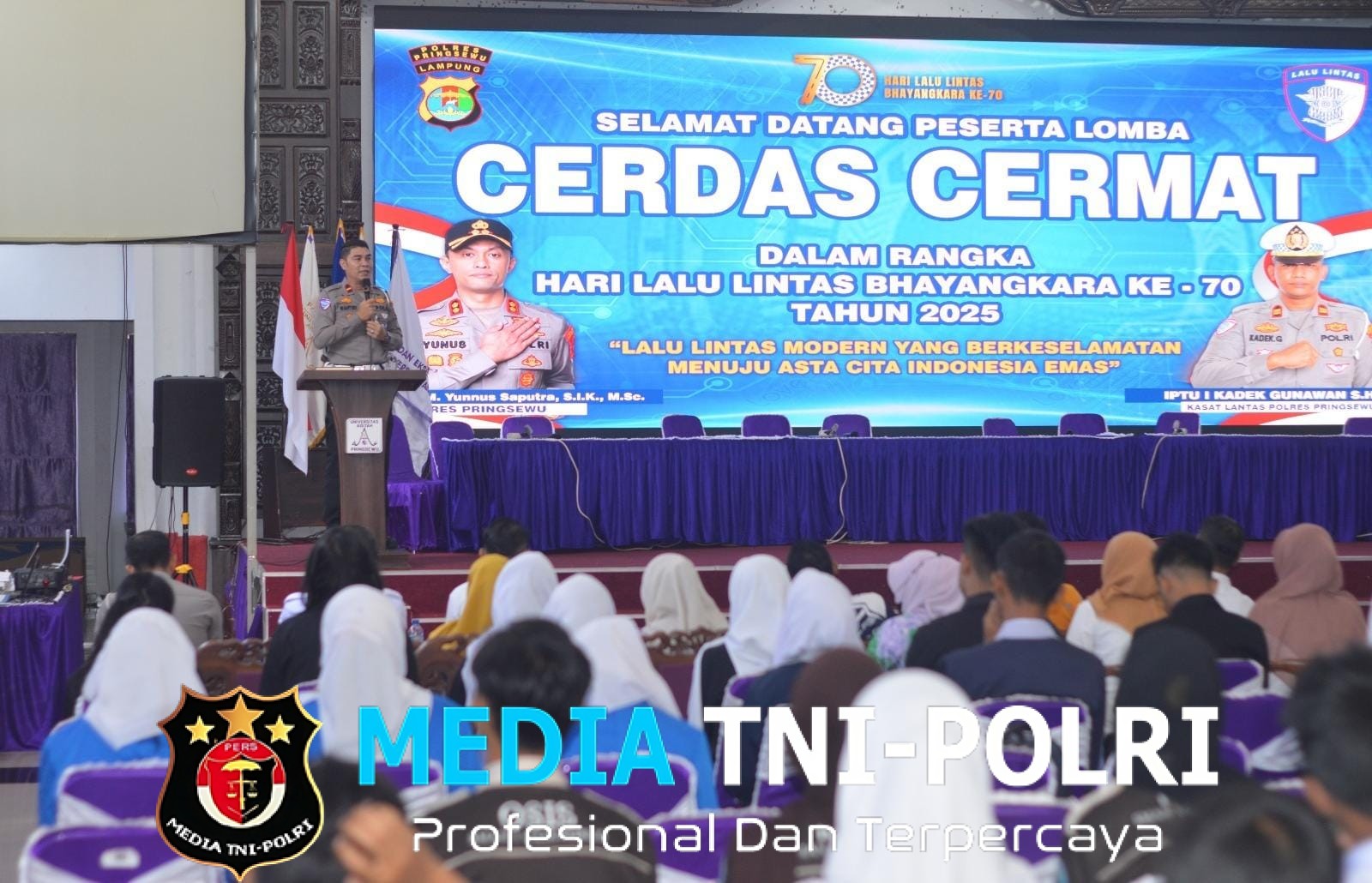 Satlantas Pringsewu Gelar Lomba Cerdas Cermat Lalu Lintas, SMAN 1 Gadingrejo Raih Juara Pertama