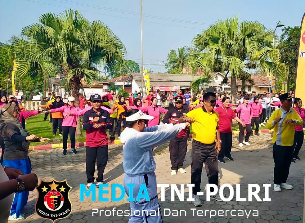 Polsek Seputih Raman Gelar Senam Bersama, Perkuat Sinergi Polri dan Masyarakat