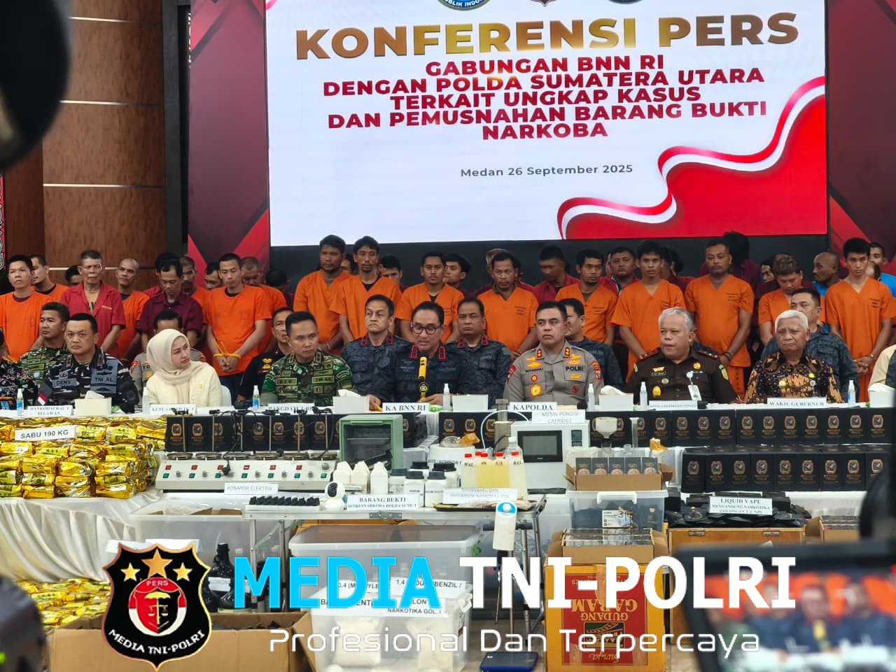 Sinergi BNN RI dan Polda Sumut Ungkap 1,7 Ton Narkotika, Tegaskan Perang Melawan Narkoba