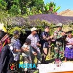 Tradisi Acara Bakar Batu Satgas Yonif 521/DY Turut Hadir Bersama Warga di Eragayam