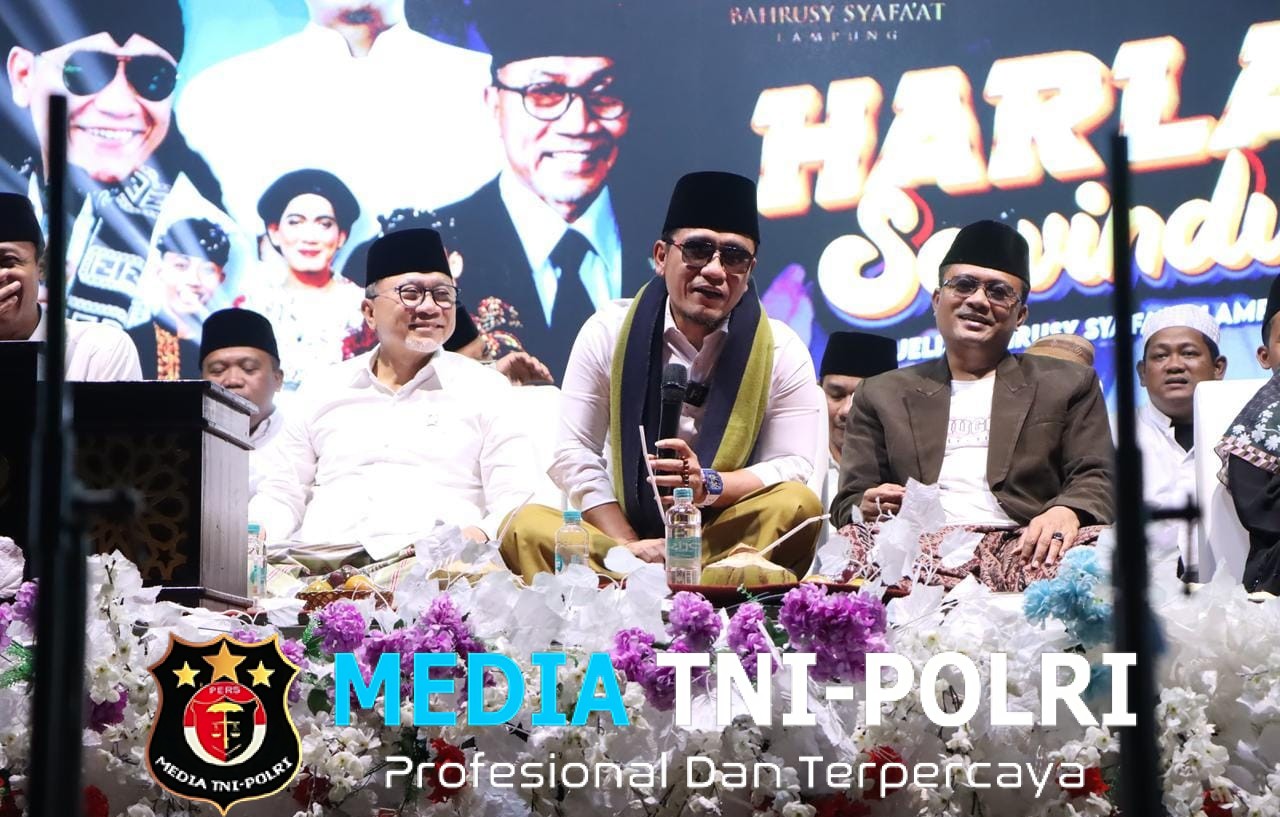 Sinergitas Aparat Gabungan Amankan Sholawat Kebangsaan Bersama Gus Miftah di Lampung Tengah