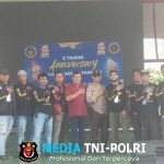 Polsek Tambun Selatan Kawal Anniversary Komunitas Ojol, Sampaikan Pesan Kondusifitas