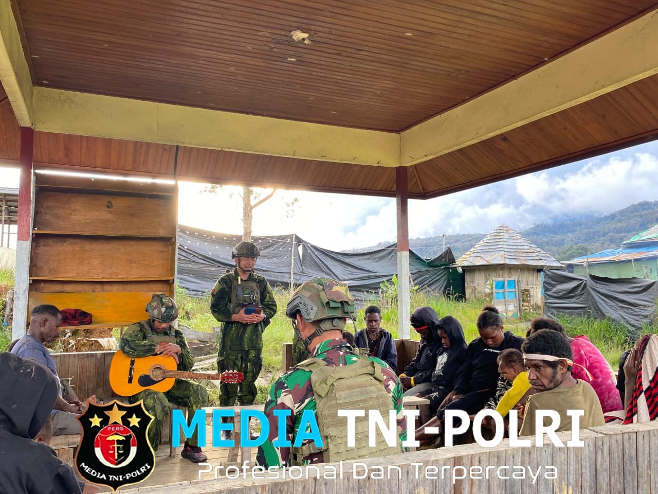 Ibadah Kasih di Tanah Papua Satgas Yonif 700/WYC Satukan Doa Bersama Rakyat di Hari Minggu