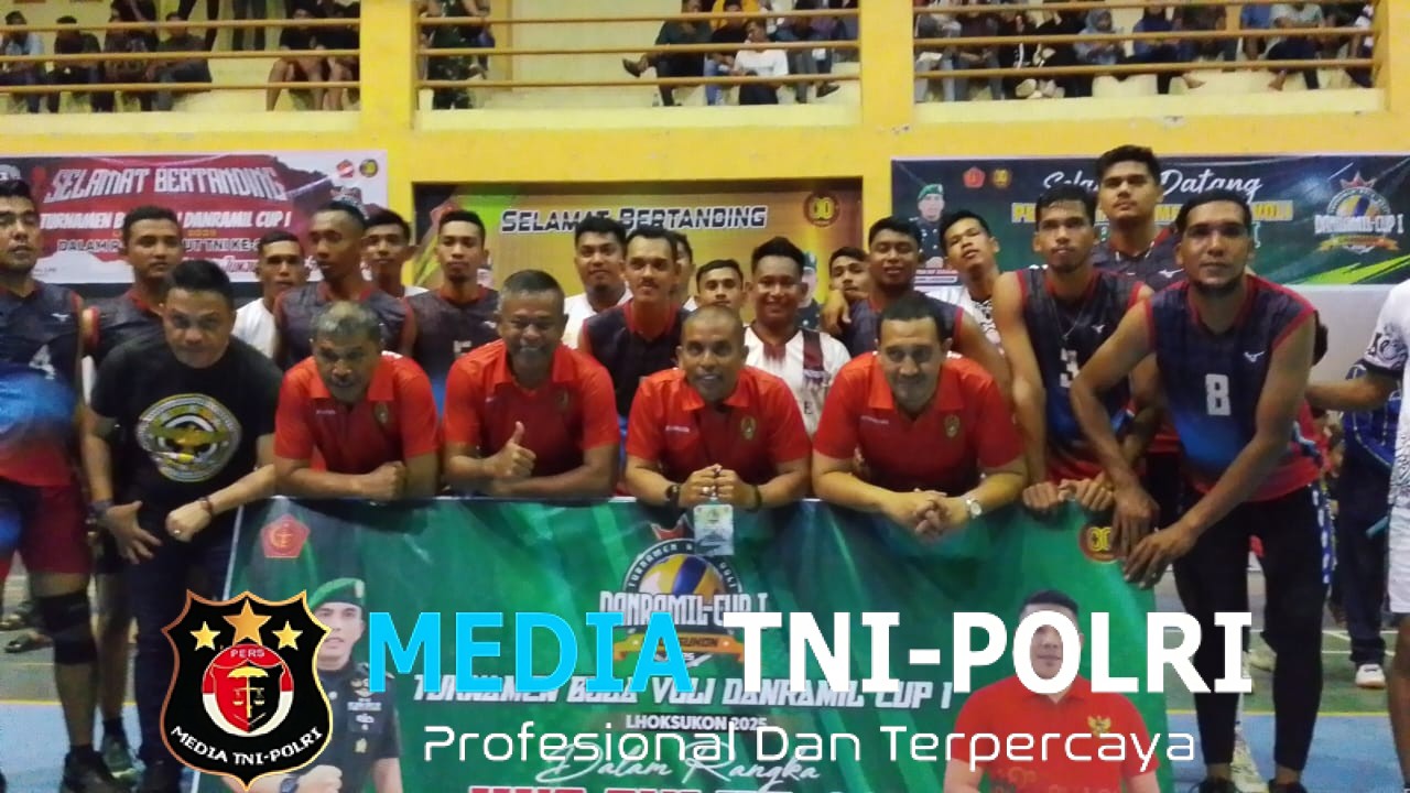 Semarak HUT TNI ke-80, Koramil 08/Lsk Gelar Turnamen Volly Danramil Cup 1