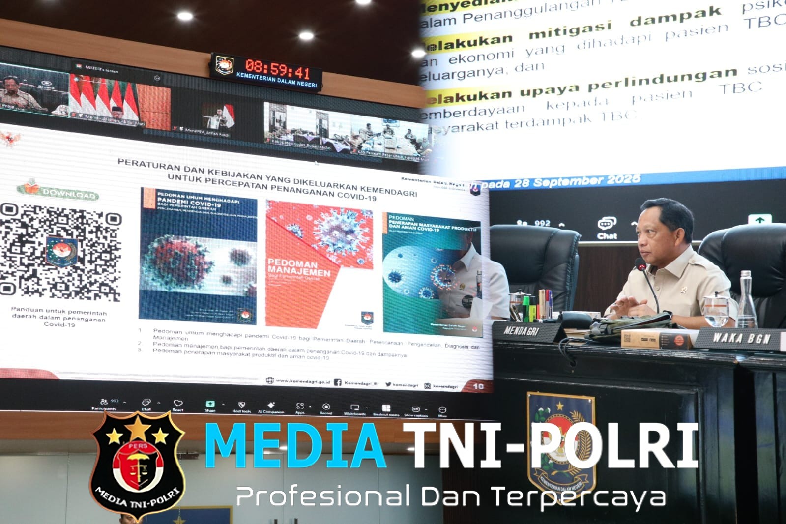 Mendagri Tito Minta Pemda Prioritaskan Penanganan TBC dan Dukung Pelaksanaan Program MBG