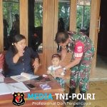 Babinsa Dampingi Pengukuran Tinggi dan Berat Badan Balita di Posyandu