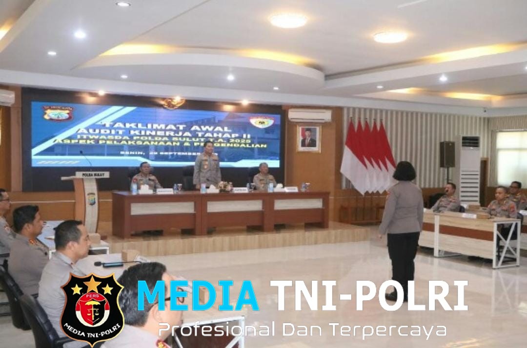 Kapolda Sulut Pimpin Taklimat Awal Audit Kinerja Tahap II T.A. 2025 Aspek Pelaksanaan dan Pengendalian