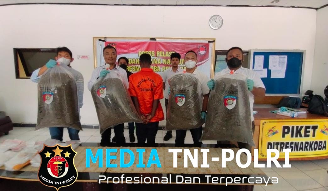 Polda Papua Amankan Warga Negara PNG Kepemilikan 21 Kg Ganja