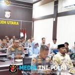 Dandim 0103/Aceh Utara Ikuti Vicon Green Policing dan Antisipasi Pertambangan Liar di Aceh