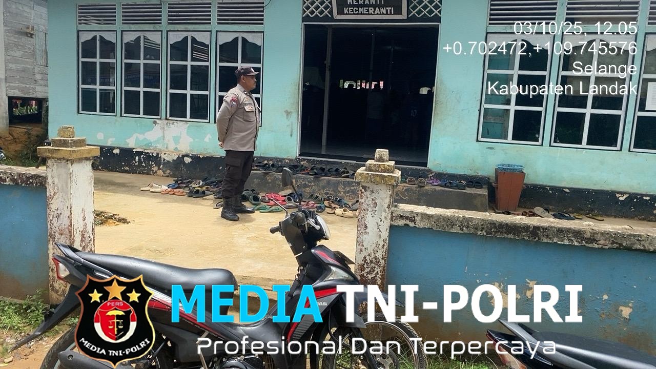 Unit Samapta Polsek Meranti Amankan Sholat Jumat di Masjid Silaturahim