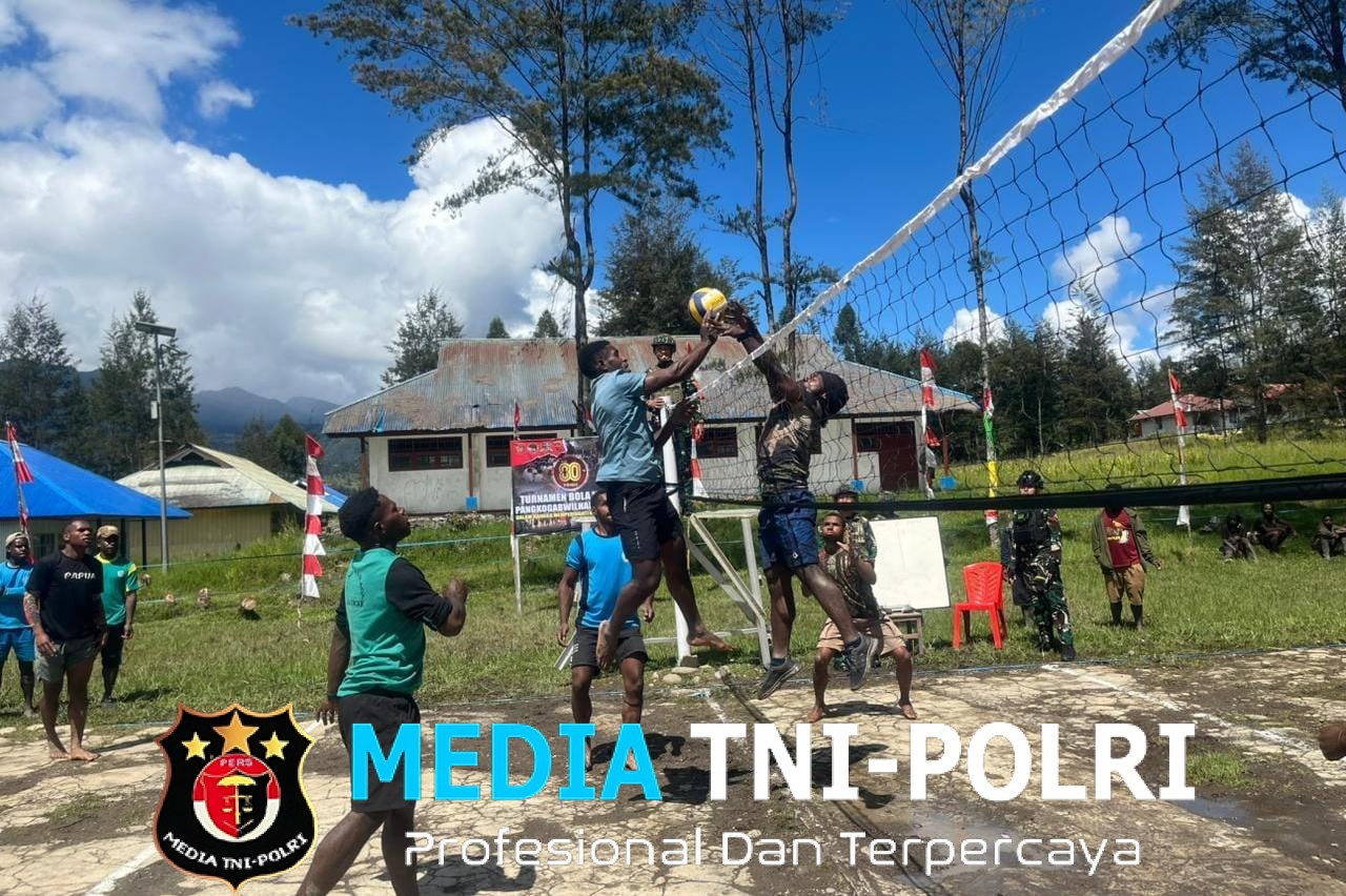 Gelora Semangat HUT TNI Ke-80, Satgas Yonif 700/WYC Gelar Piala Pangkogabwilhan III Warnai Tanah Papua