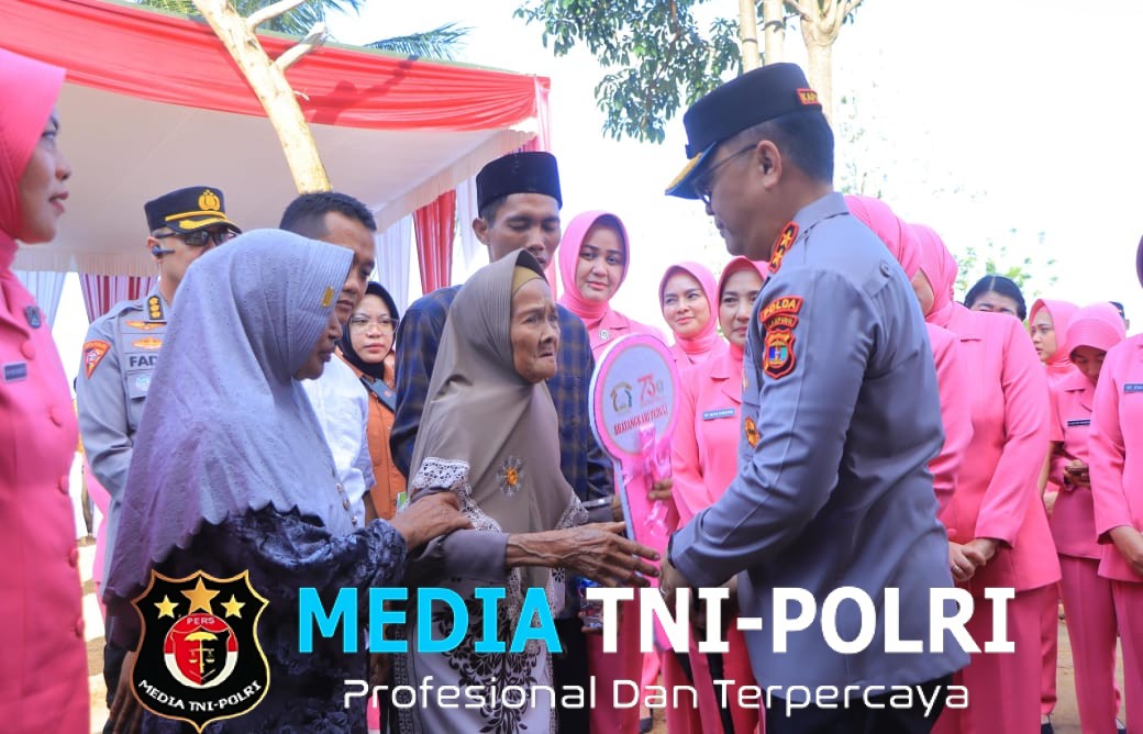 Polda Lampung Resmikan Bedah Rumah Dan Salurkan Bantuan Sosial Dalam Rangka HKGB KE-73