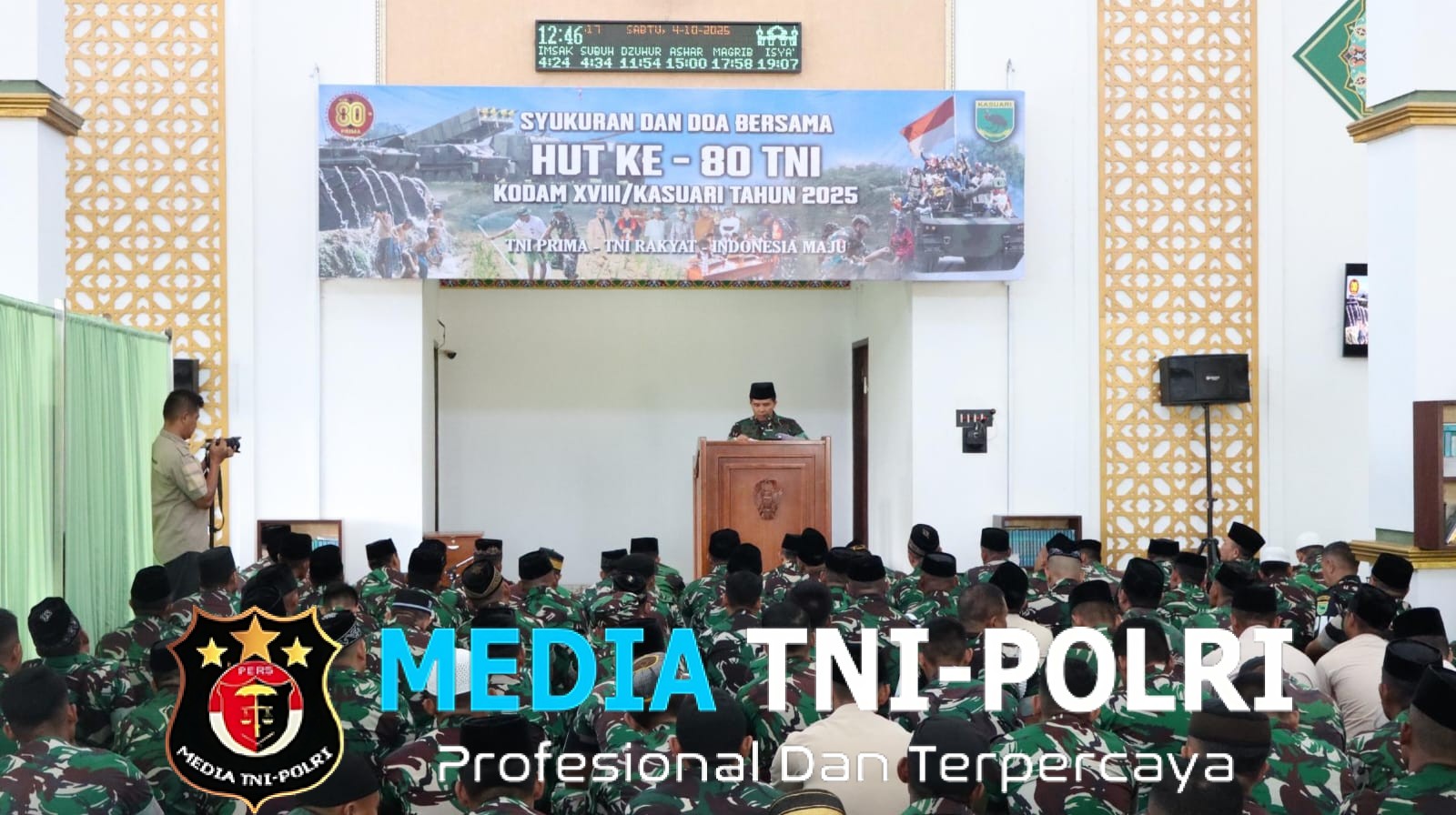 Kodam XVIII/Kasuari Gelar Doa Bersama Sambut HUT ke-80 TNI Momentum Memperkokoh Pengabdian dan Persatuan