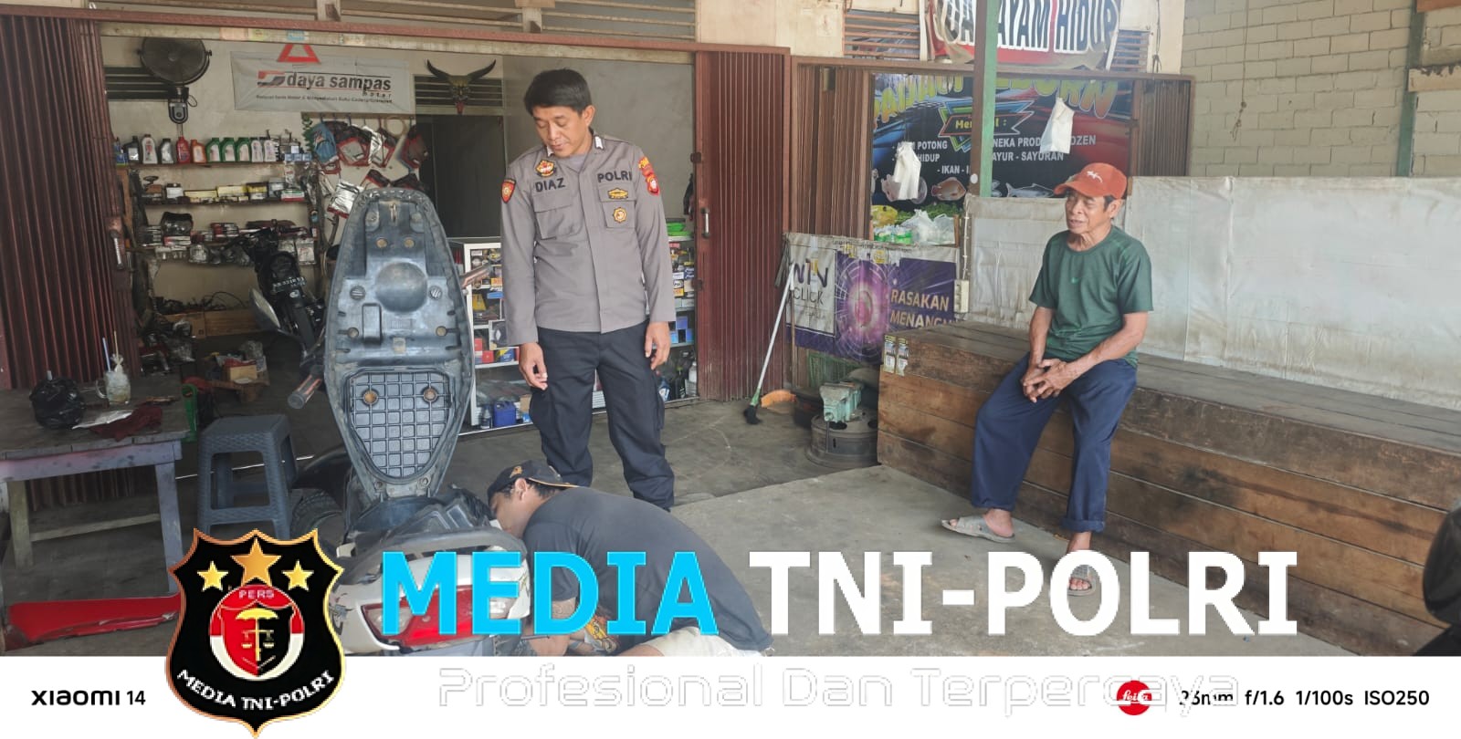 Pererat Silaturahmi, Polisi Sengah Temila Patroli Sambang ke Bengkel dan Toko