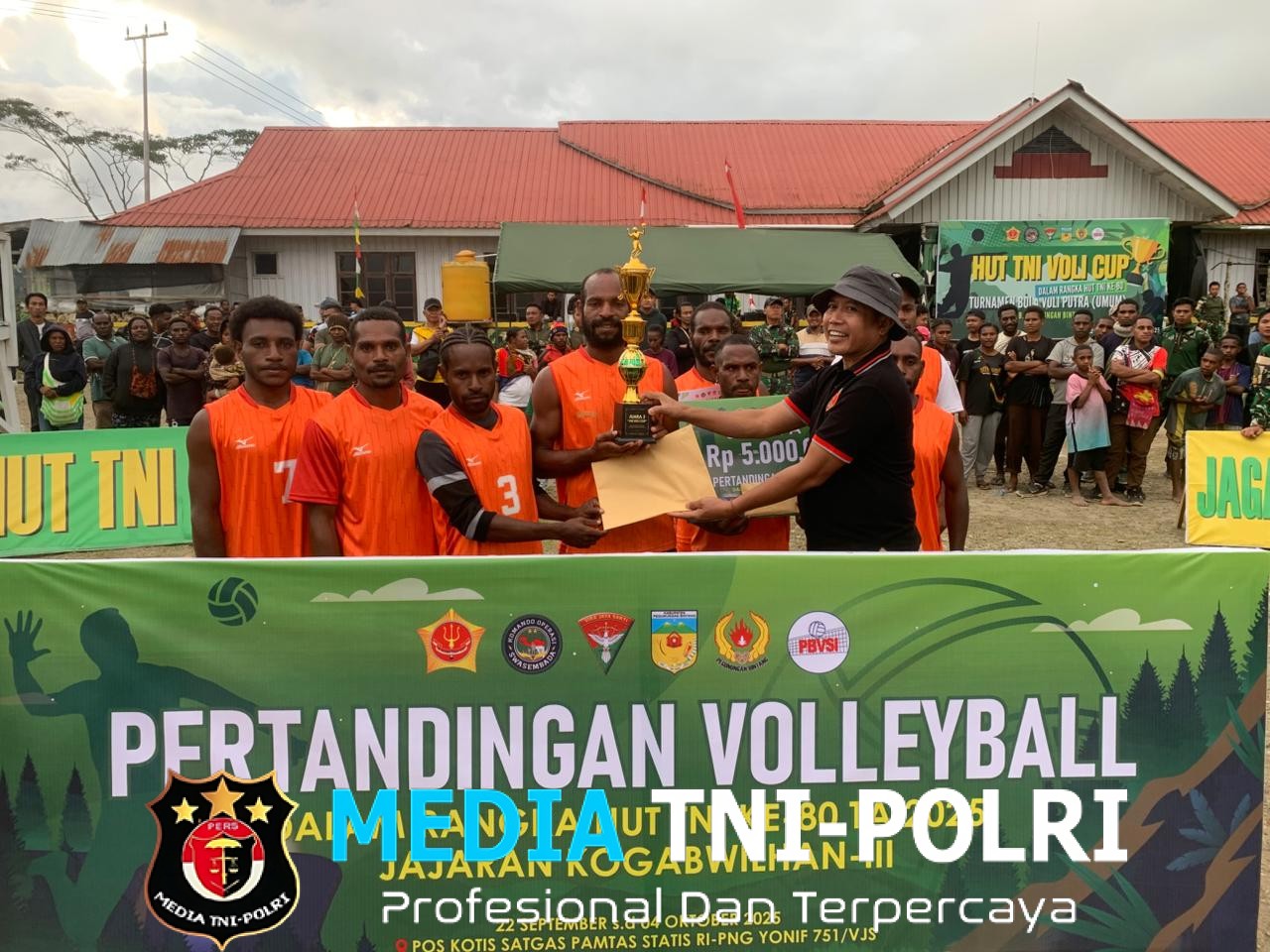 Final Voli HUT TNI ke-80 Jajaran Kogabwilhan III  Antas Putra Pertahankan Predikat Juara 1 wilayah Pegunungan Bintang