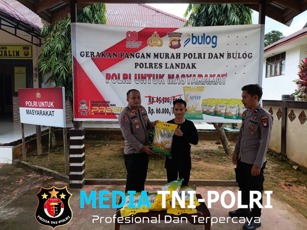 Polsek Menjalin Gelar Gerakan Pangan Murah, Warga Antusias Dapatkan Beras SPHP