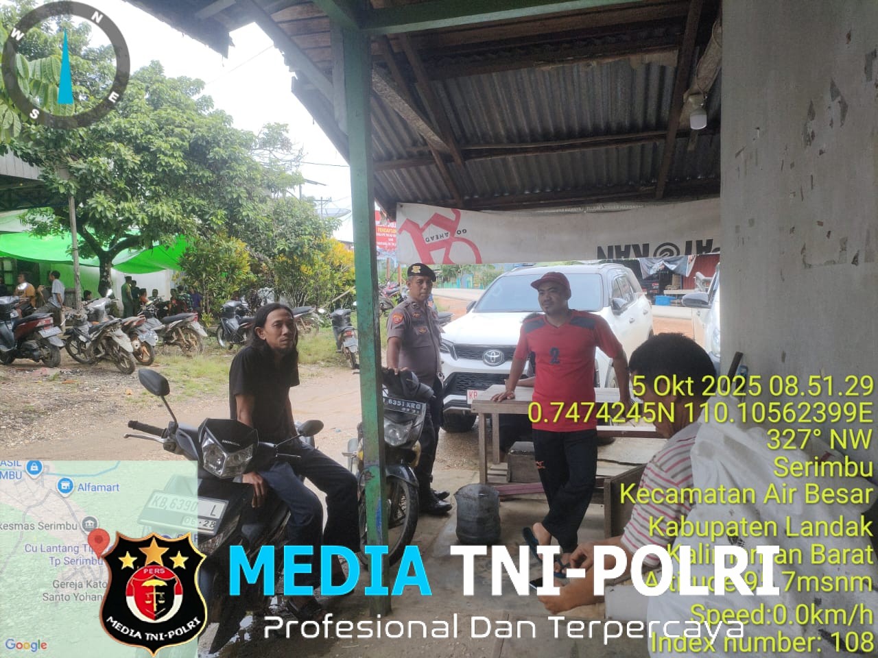 Cegah Potensi Kejahatan, Polsek Air Besar Laksanakan Patroli Siang