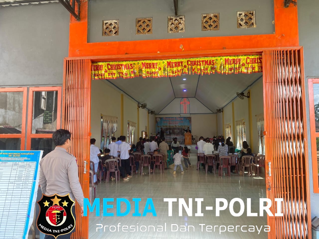 Pengamanan Ibadah Hari Minggu, Polsek Meranti Pastikan Umat Beribadah dengan Nyaman