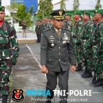 Kodim 1015/Sampit Ikuti Upacara Perayaan HUT TNI ke 80 di Korem 102/Panju Panjung