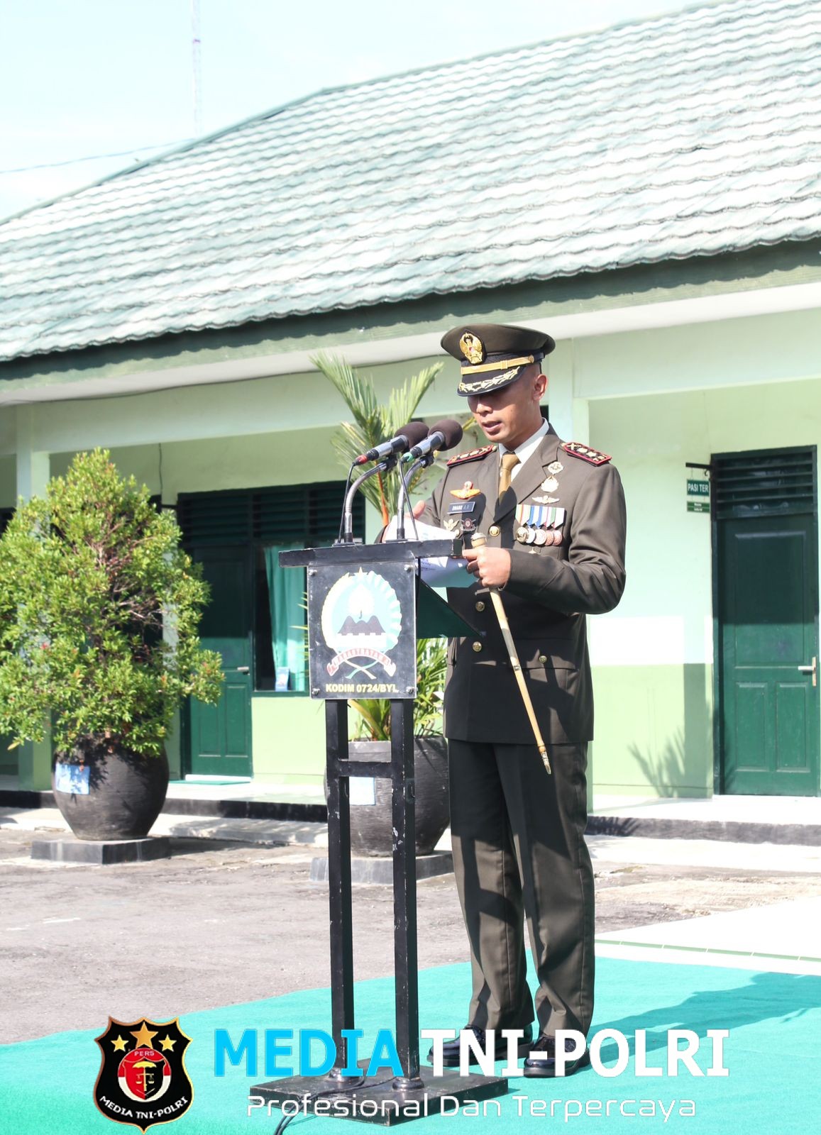 Kodim Boyolali Gelar Upacara HUT Ke-80 TNI, Dandim Bacakan Amanat Panglima TNI