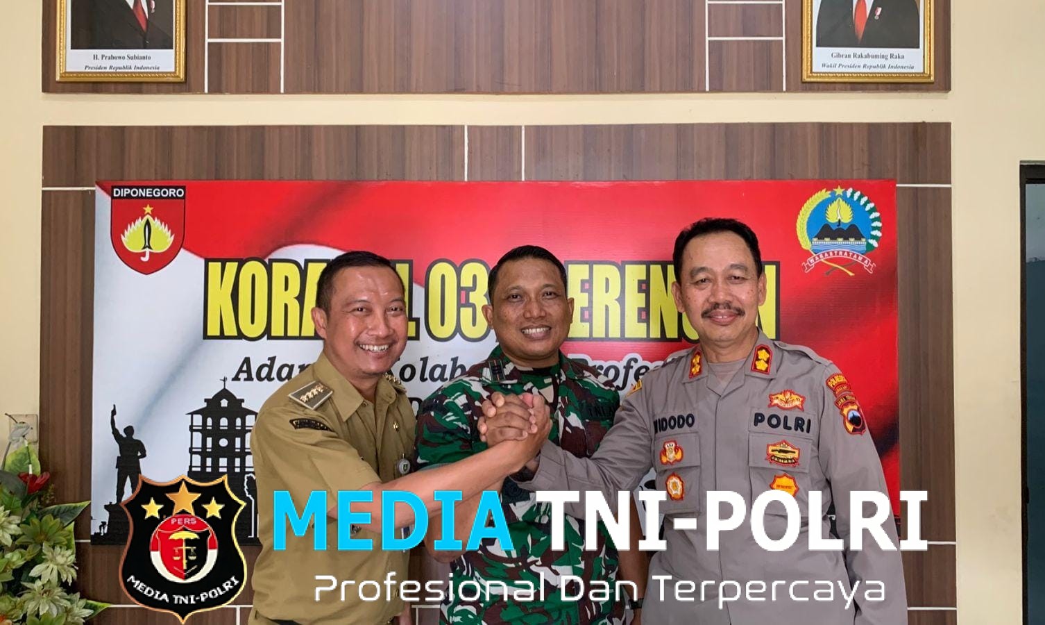 Sinergi Untuk Negeri, Kapolsek & Camat Serengan Beri Ucapan HUT TNI ke-80 ke Koramil 03/Serengan