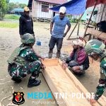 Solidaritas Sosial Satgas Yonif 521/DY Bantu Prosesi Pemakaman Masyarakat Yang Meninggal Dunia Kampung Muaranawa