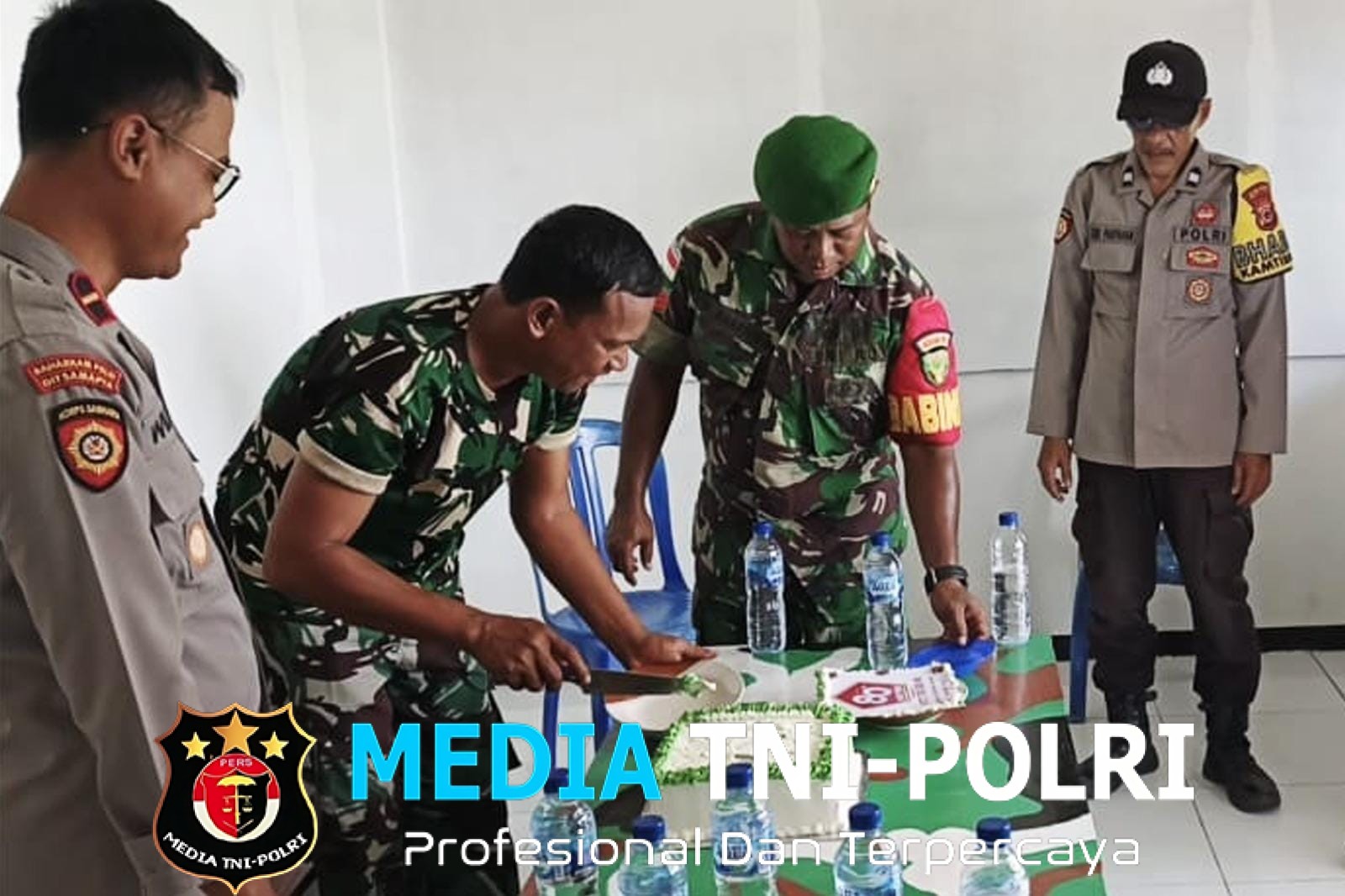 Di HUT Ke-80 TNI, Koramil 1707-03/Okaba Dapat Kejutan Dari Kapolsek Okaba