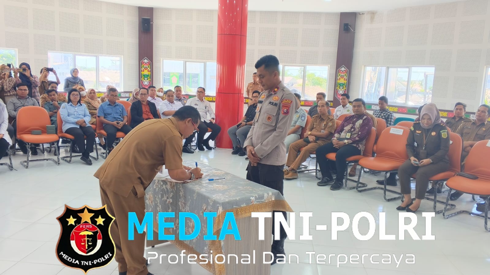 Waka Polres Kotim Hadiri Perpanjangan Perjanjian Kerja Sama Pelayanan Terpadu