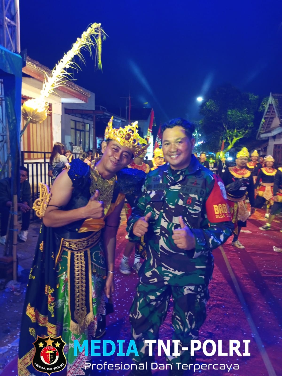 Serda Sahid Endro Babinsa Teladan yang Selalu Menyatu dengan Warga di Tlogosarifest Carnival