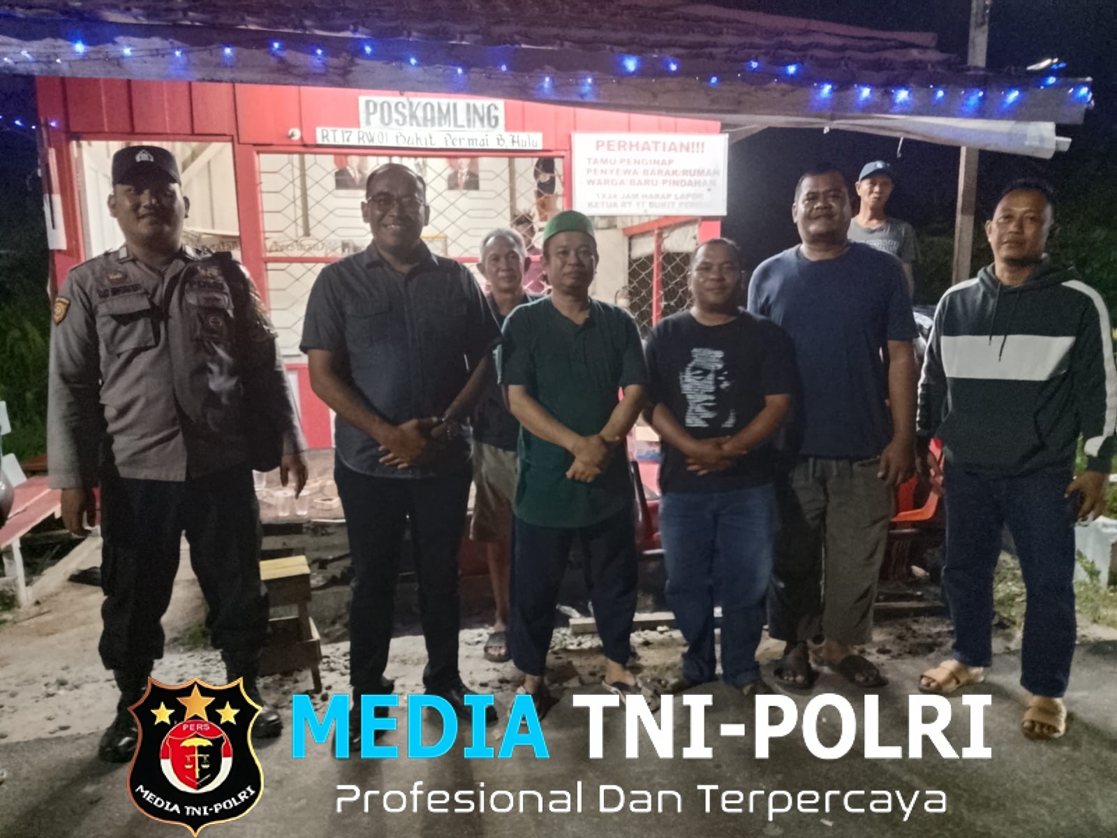 Kapolsek Baamang di Dampingi Babinkamtibmas Kontrol Pos Kamling Perumahan Bukit Permai RT 17 /01dan Sampaikan Pesan Kamtibmas