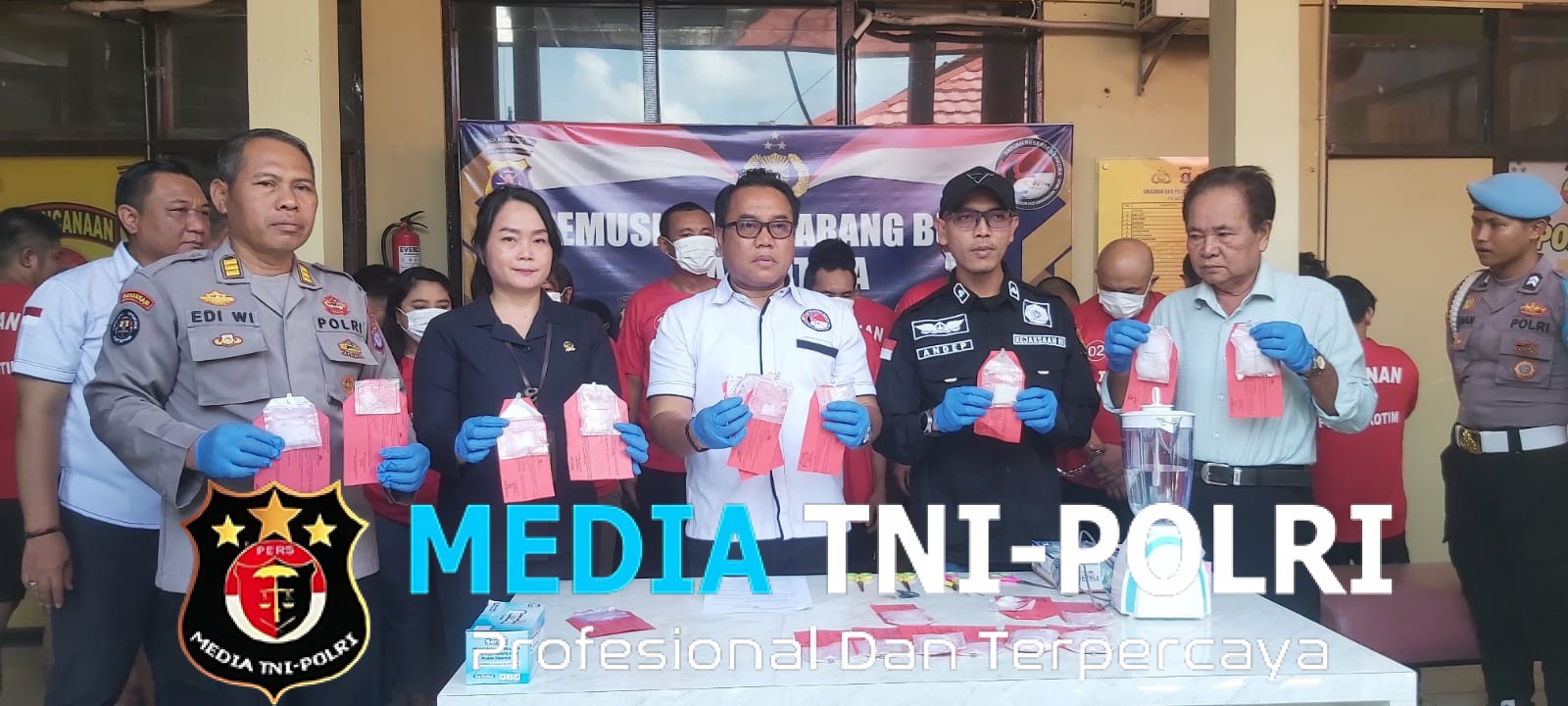 Polres Kotim Musnahkan Sabu 159,69 Gram dari 20 Orang Tersangka
