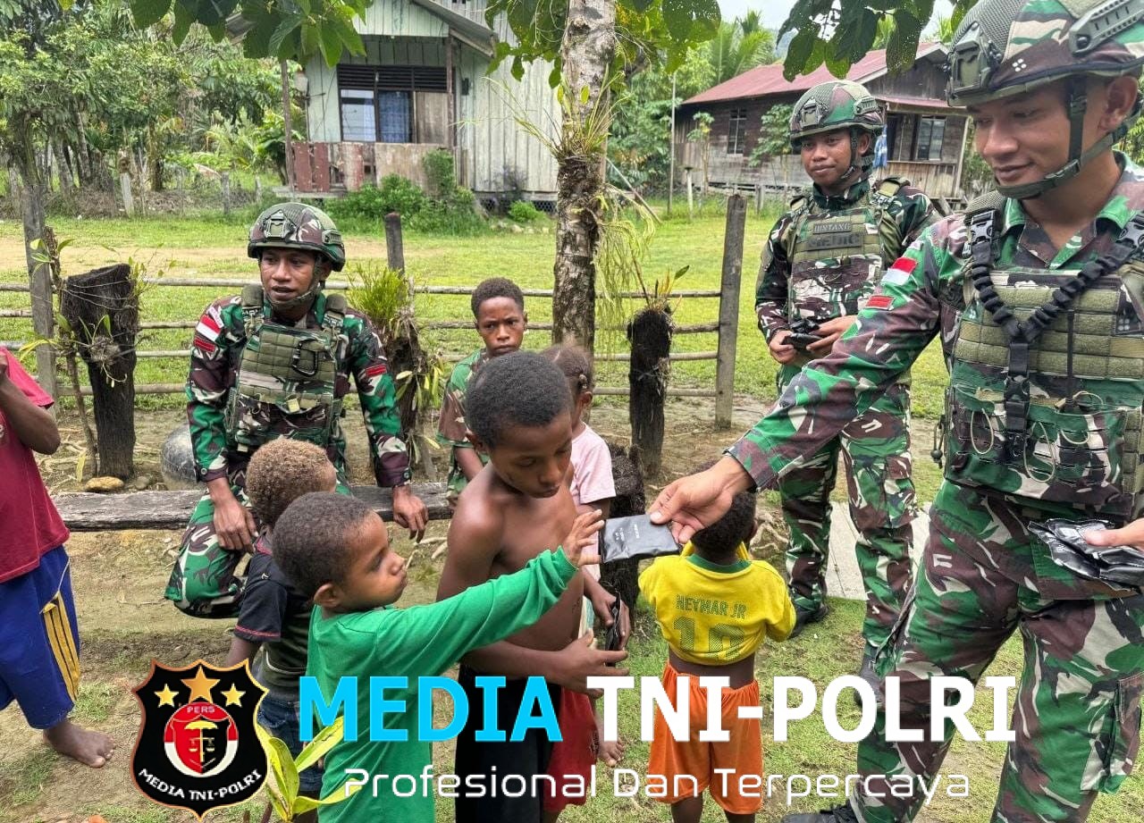 Anjangsana Satgas Yonif 521 Wujud Kepedulian dan Silaturahmi di Distrik Benawa Kabupaten Yalimo