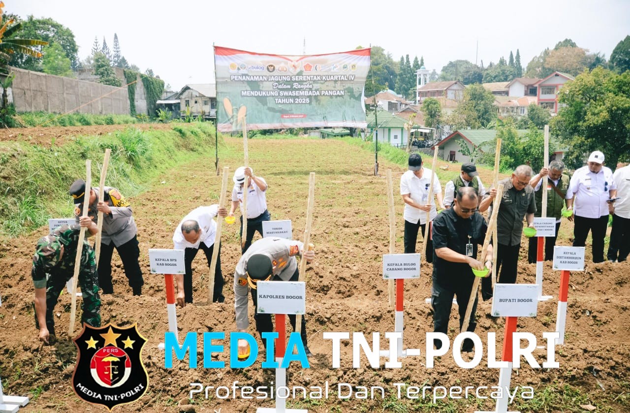 Polres Bogor Laksanakan Penanaman Jagung Serentak Kuartal IV Dukung Program Ketahanan Pangan Nasional