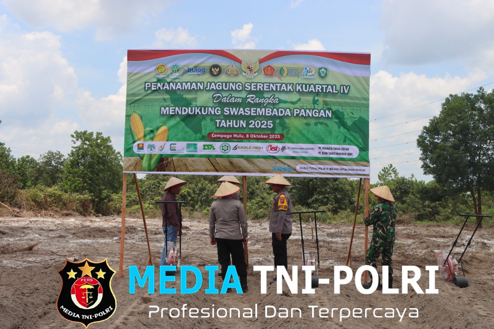 Polres Kotim Gelar Penanaman Jagung Serentak Kuartal IV di Lahan PT Cempaga Jawau Industry