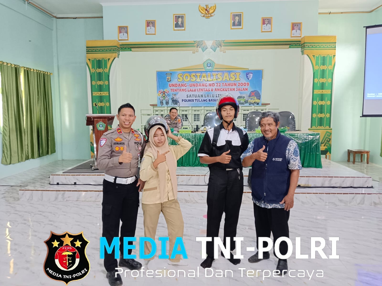 Police Goes to School, Satlantas Polres Tulang Bawang Barat Ajak Pelajar SMKN 01 Tulang Bawang Tengah Tertib Berlalu Lintas