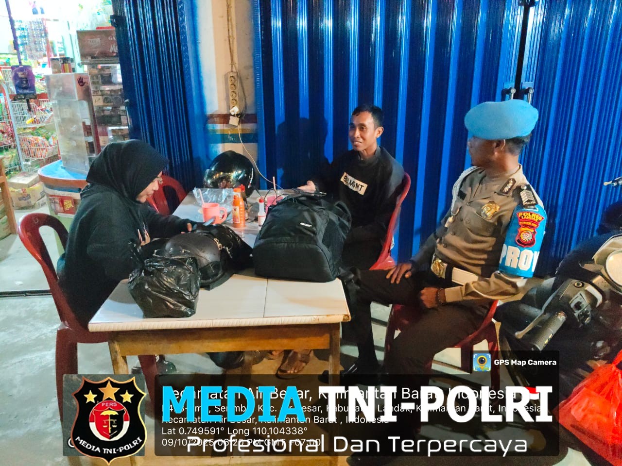 Patroli Malam Cara Polsek Air Besar Jaga Kamtibmas dan Kedekatan dengan Warga