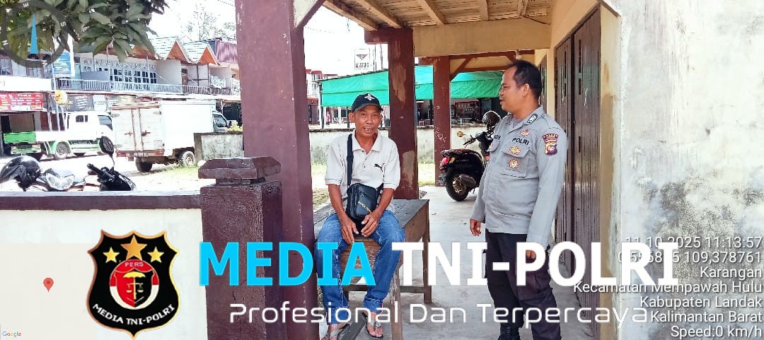 Patroli di Siang Hari Bripka Orgen Titipkan Pesan Kamtibmas