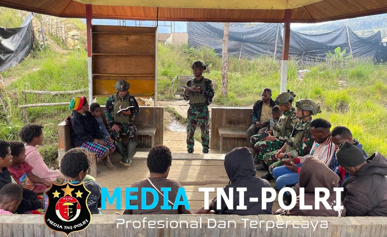 Satgas Yonif 700/WYC Gelar “Minggu Kasih” Bersama Warga Eronggobak, Wujud Kedamaian dan Kebersamaan di Tanah Puncak