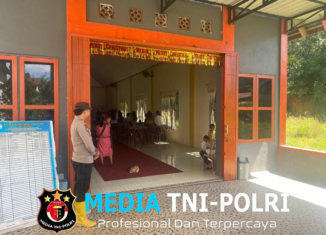 Polsek Meranti Laksanakan Pengamanan Ibadah Hari Minggu Di Gereja, Ciptakan Situasi Aman Dan Kondusif