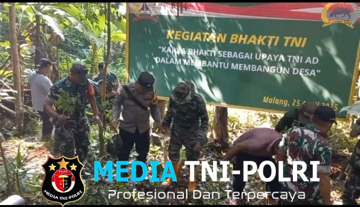 Kapten Czi Gatot Sumardiyono Ajak Warga Lestarikan Alam Lewat Karya Bakti Penghijauan di Sumber Mata Air Kokopan