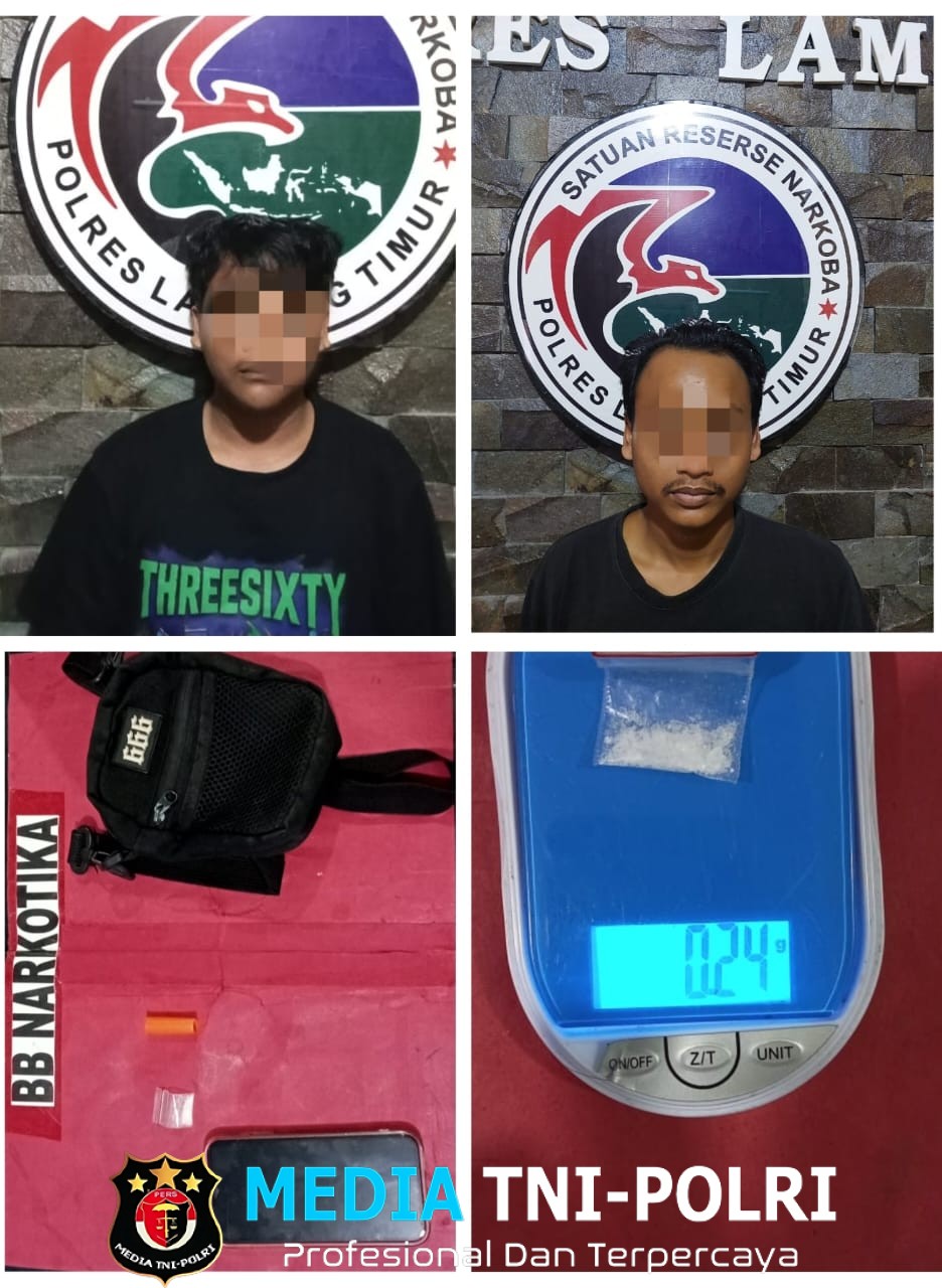 Berhasil mengamankan dua Tersangka dalam Penyalahgunaan Narkotika