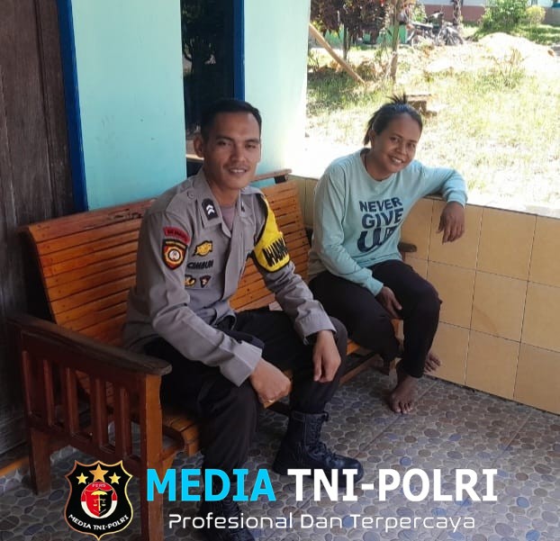 Senyum dan Pesan Kamtibmas dari Briptu Cimbun, Hangatkan Suasana di Sebangki