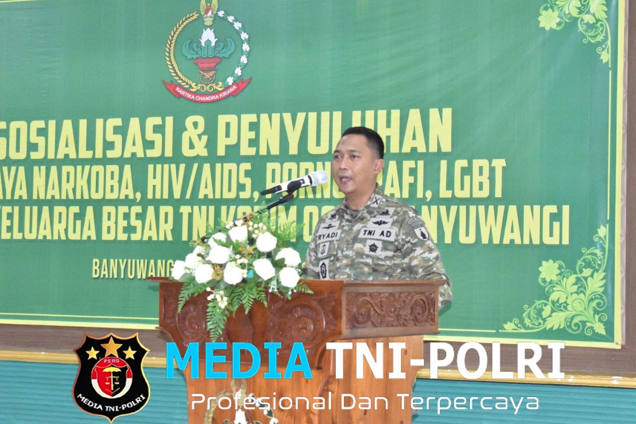 Sosialisasi dan Penyuluhan Bahaya Narkoba, HIV/AIDS, Pornografi, dan LGBT Kepada Keluarga Besar TNI Kodim 0825/Banyuwangi