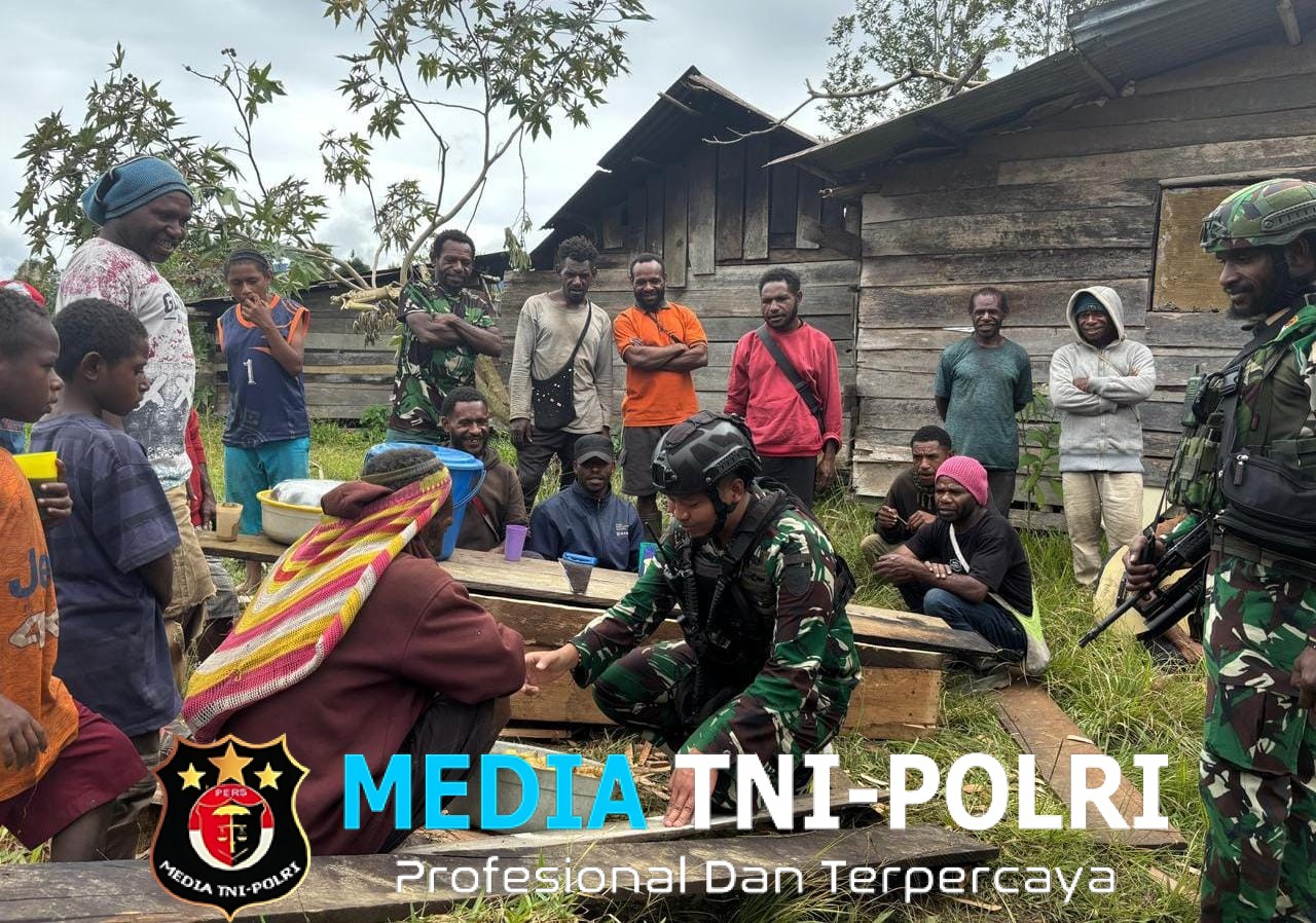 Pos Serambakon Satgas Yonif 751/VJS Peduli Duka Warga Seramkatop dan Hadir Menjadi Pelipur Lara