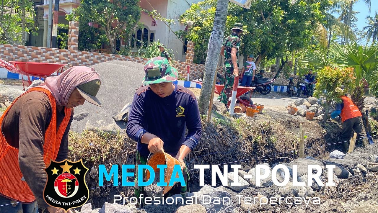 Satgas TMMD ke-126 Kodim 0818/Malang-Batu Bangun Drainase di Lebakharjo untuk Cegah Banjir dan Perindah Lingkungan