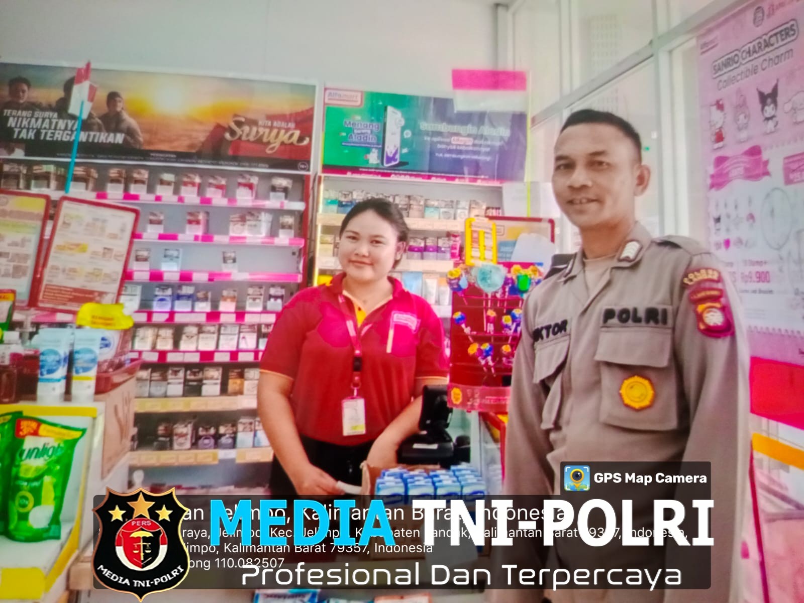Anggota Polsek Ngabang Laksanakan Patroli ke UMKM dan TOSERBA, Sampaikan Pesan Kamtibmas Terkait Waspada Peredaran Uang Palsu